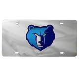 Memphis Grizzlies Silver Mirrored License Plate