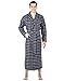 Noble Mount Mens Robe - 100% Cotton Flannel Robe, Full-Length Mens Bathrobe