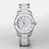 Relic by Fossil Hannah Ladies White Resin Links Mop Quartz Dress Watch ZR11883