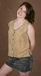 Embroidered Button Blouse - Tan