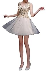 Girls V-neck Tulle Cocktail Short Lace 2015 Prom Dress 