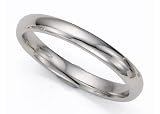 3mm Platinum Plain Wedding Band Ring