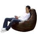Designer GAMER Recliner Faux Leather BROWN bean bag