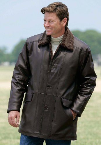 Buy Sherpa-Trimmed Leather Carcoat