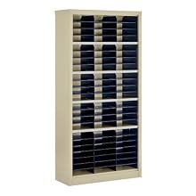 Sandusky Lee BQD4-07 Putty Steel Powder coat Snapit Literature Organizer, 72" Height x 34-1/2" Width x 13" Depth