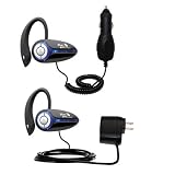 Essential Kit for the BlueAnt X3 micro - includes Car and Wall Charger with Rapid Charge Technology - Gomadic Brand w/ TipExchange Technology