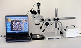 AmScope 3.5X-90X Trinocular Boom Microscope, Light, USB Camera
