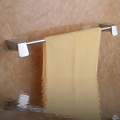 Modern Chrome Finish Solid Brass Slat 24-Inch Towel Bar