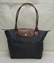 Longchamp Le Pliage Medium Folding Tote, Graphite