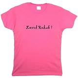 Flirty Diva Tees Woman's LooseFit T-Shirt-LOVED REHAB!-Pink Azalae-Black