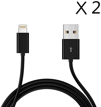 iPhone 6 Cord, iPhone 5 Cord, Vlove® 1 PCS 10 ft (10 Feet) 8 Pin Lightning Cable Charging Cord for iPhone 6, iPhone 6 Plus, Charging Cable for iPhone 5S, iPhone 5, iPhone 5C, Charger Cord for iPad Air 2, iPad Air, iPad 4, iPad mini 3, iPad mini 2, iPod touch 7, High Quality Data Sync and Charging Cord, Compatible with Any Charger with Lightning (black)
