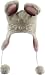 Grey Mouse Fuzzy Pilot Hat/Cap with Ear Flaps
