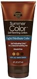 Banana Boat Summer Color Self Tanning Lotion , Light Medium, 6 oz (Quantity of 4)
