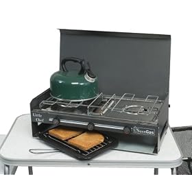 SunnGas Little Chef Double Burner & Grill