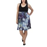 Juniors' Plus-Size Pure Energy Aqua/Ebony Knit Dress