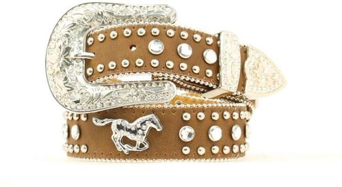 Nocona Girls' Horse Conchos And Rhinestone Western Belt