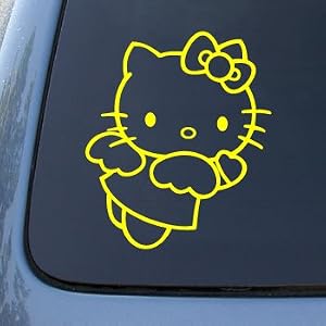 HELLO KITTY ANGEL - Vinyl Decal Sticker #A1401 | Vinyl Color: Yellow