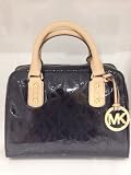 Michael Kors MK Signature SM Satchel Mirror Metallic Black