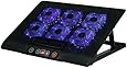 Superbpag 6 Cooler Fan USB Powered Adjustable Laptop Cooling Pad for10-15.6 inche Laptop Notebook , Black