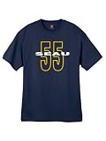 Mens Seau 55 Throwback Navy Blue T Shirt Size Xxl