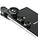 First2savvv JTSJ-YY-A01 black mobile phone Universal 3 in 1 Clip Camera professional class Lens Kit (fish eye, wide angle and macro lens) for sony Z1 E1 Z1 compact xperia Z2 xperia M2