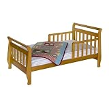 Sleigh Toddler Bed - Oak by DaVinci