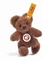 Mini Steiff Collectible Teddy Bear: stands just over 3" tall: color is brown mohair