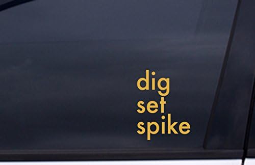 DIG SET SPIKE Sticker 5.5" x 4" METALLIC GOLD Free Shipping