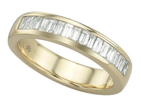 14K Baguette Cut Diamond Man's Wedding/Anniversary Band - 1.00 Ct.