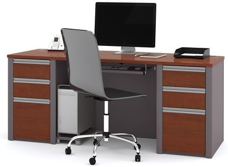 Connexion Computer Desk Slate/Sandstone