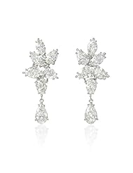 Diamond 18k White Gold Dangle Earrings