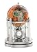 Copper Amber Gemstone Globe 3″ - Galleon Rotating Silver Base