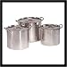 STAINLESS STEEL STOCK POT SET KITCHEN COOKING SOUP PAN