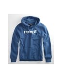 Hurley One N Only Blue & White Pullover Hoodie - Dark Blue X Sml