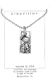 Clayvision Soccer Girl Rectangle Pendant Necklace