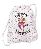 Maisy Monkey Drawstring Bag Dance Pink