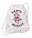 Maisy Monkey Drawstring Bag Dance Pink