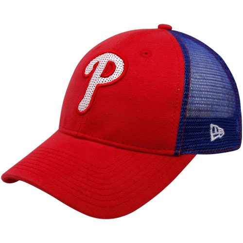Philadelphia Phillies Women's Red New Era C-Quinn Adjustable Trucker Hat at Amazon.com