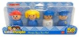 Fisher Price Little People Nostalgic Figure Four-pack with Boy and Girl, Police Woman and Mailman