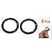 SODIAL(R) Camping Spring Clip Aluminum Round Portable Mini Carabiner Hook Black 2 Pcs