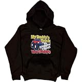 YOUTH HOODY : BLACK - SMALL - My Daddys Truck Is Bigger Than Your Daddys - Funny Mudder Big Truck