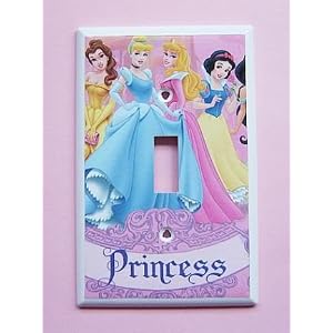 4 Princess Cinderella Aurora Belle Snow White Single Switch Plate Switchplate Disney... by 