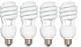 Energy Saving Soft White 3-way Compact Fluorescent CFL Light Bulb - 12/20/26W - 2700K - pack of 4