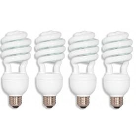 Energy Saving Soft White 3-way Compact Fluorescent CFL Light Bulb - 12/20/26W - 2700K - pack of 4