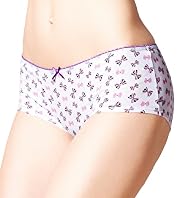 Cotton Rich Sweet Bows Print Low Rise Shorts