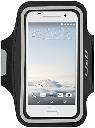 HTC ONE A9 Armband, J&amp;D Sports Armband for HTC ONE A9, Key holder Slot, Perfect Earphone Connection while Workout Running (Black)
