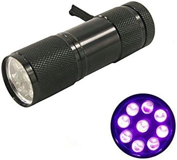 Pets Urine and Stains Detector, Detection of fluorescent agent, Diapers, Cosmetics mask, Inspection instruments, Inspection anti counterfeit / trademarks, 9 Ultraviolet Led Flashlight