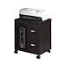 Monarch Specialties 7004, Printer Cart, Rolling File, Mobile, Storage, Work, Laminate, Brown, Contemporary, Modern Office Cabinet-Espresso 2 Drawer On Castors, 17.75