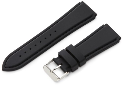 Hadley-Roma Men's MS3346RA 240 24-mm Genuine Silicone Diver Sport Watch Strap
