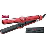 Fusion Tools, Gemstone Tourmaline Nanocomplex Salon Flat Iron with Pulse Technology, Ionic, 1 Inch